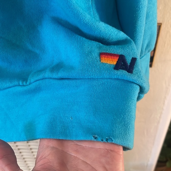 Aviator Nation neon blue logo sweatshirt - Picture 6 of 8